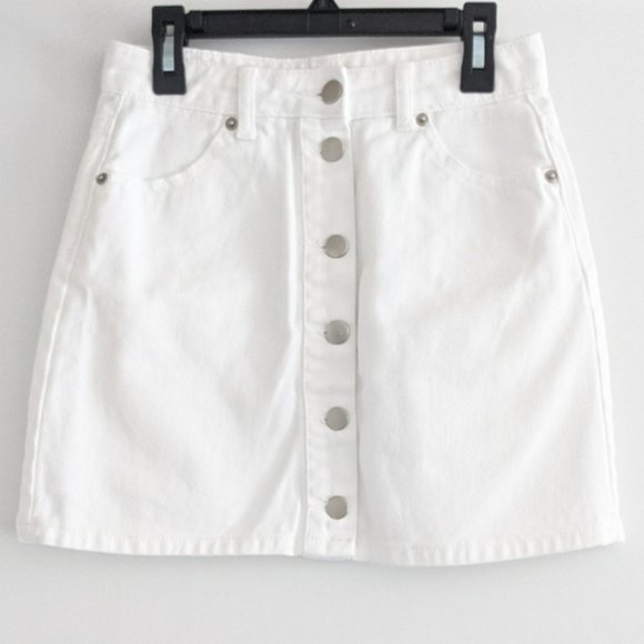 Forever 21 Dresses & Skirts - Forever 21  Denim buttoned mini skirt